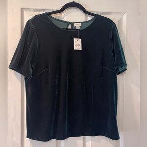 NWT J. Crew Velvet Top